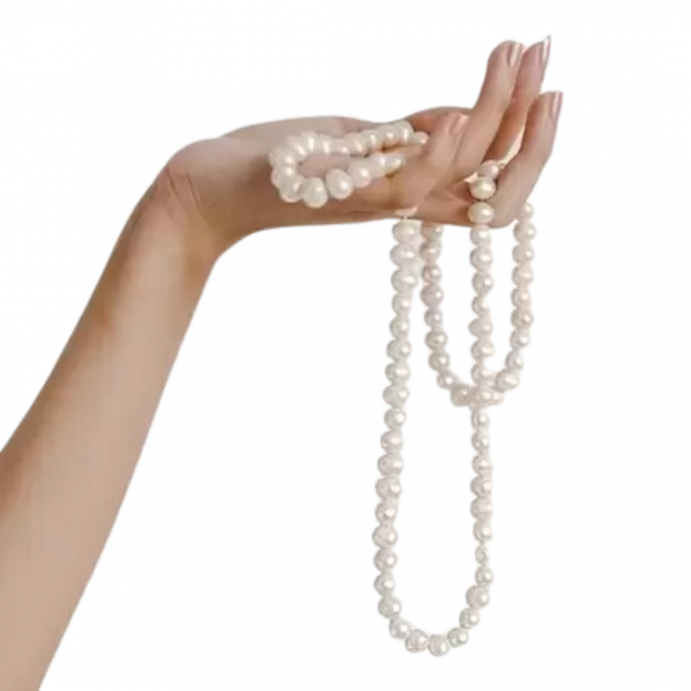 Colar de pérolas para massagem íntima Eis o famoso colar de pérolas que causa sensações muito prazerosas quando a pele é massageada por cada uma das 140 pérolas deste colar de 1,10m, permitindo fazer muitas manobras. Colar de pérolas para massagem íntima