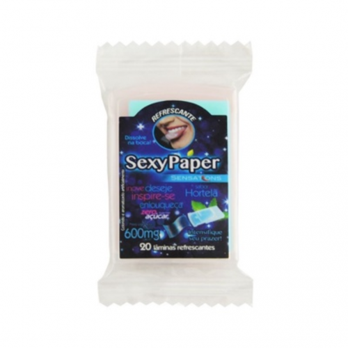 Papermint Lâminas Refrescantes Comestíveis Zero Açucar 600mg