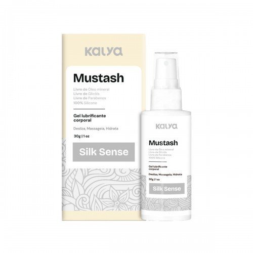 Silk sense gel lubrificante corporal siliconado 30g linha mustash kalya