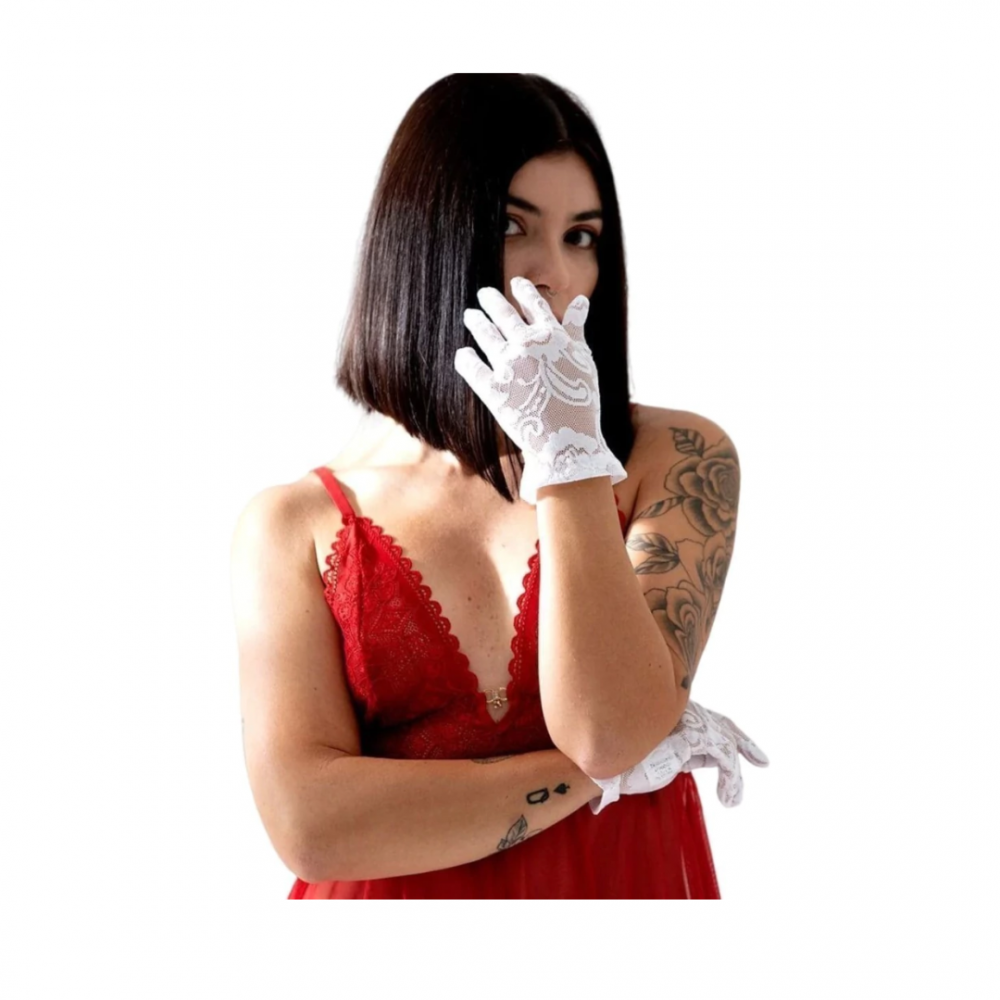 Luva De Renda Cor Branca Autenticidade é a palavra para quem colocar em seu pedido, uma luva, para combinar com uma lingerie (temos disponíveis). Luva De Renda Cor Branca