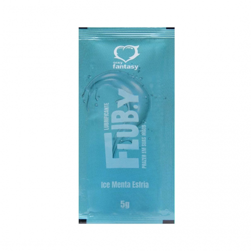 Lubrificante Fluby Menta Ice À Base De Água Sachê 5g