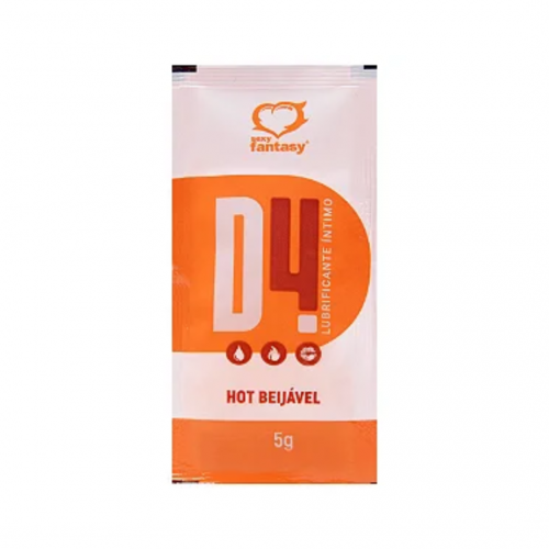 Lubrificante Ìntimo À Base De Água D4 Hot sachê 5g