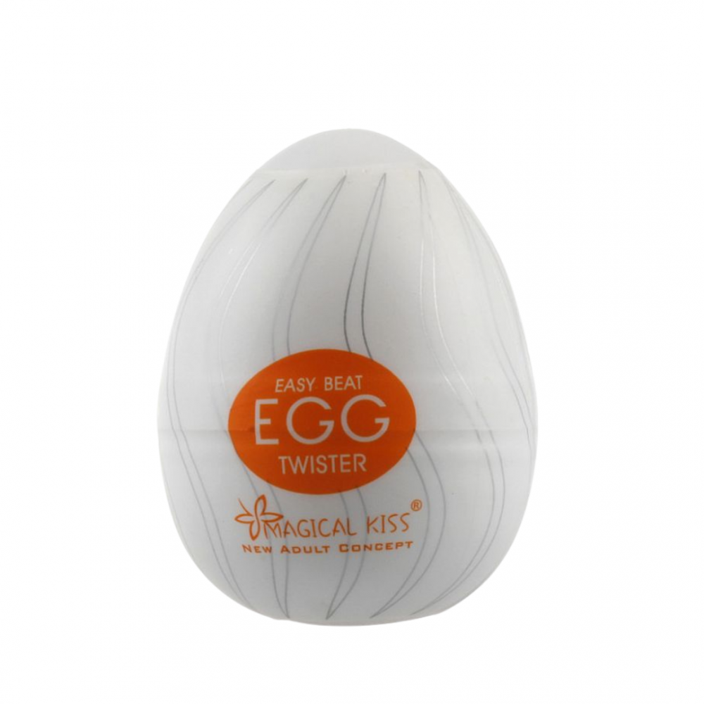 Ovo Masturbador Egg Twister 7cm - Espiral de Sensações