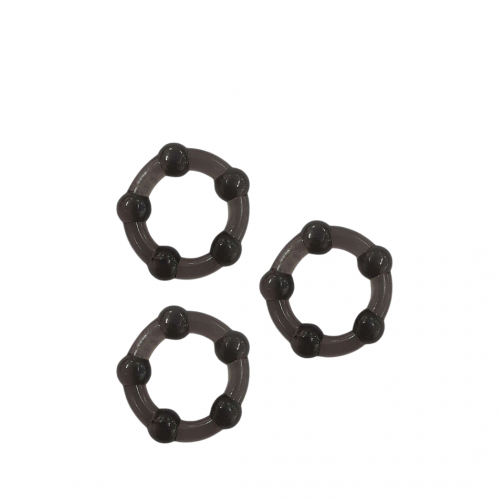 Anel Peniano kit 3 anéis lisos cor preto