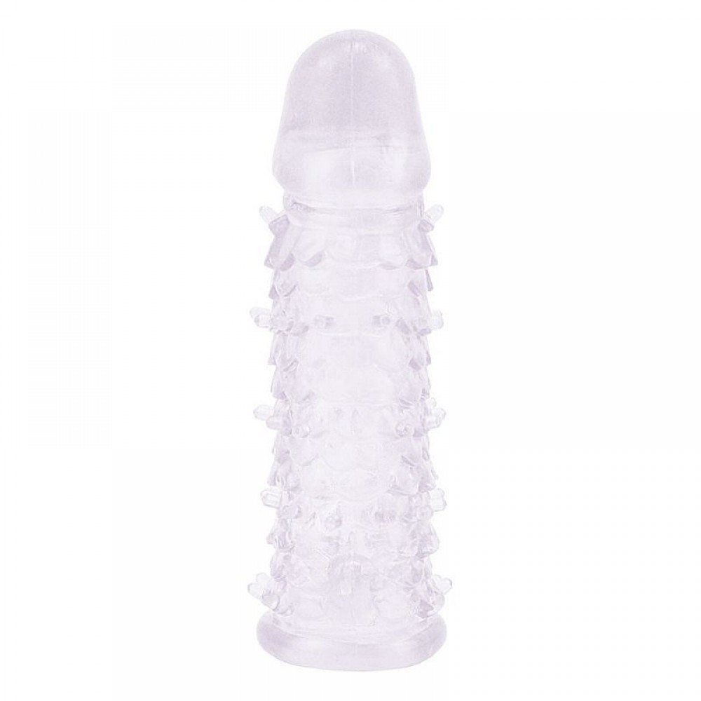 Capa peniana Texturizada transparente Capa Texturizada com Estimulador de Clitóris é feita de gel transparente com nódulos massageadores que proporcionam uma estimulação intensa à região clitoriana. Capa peniana Texturizada transparente
