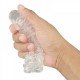 Capa peniana Texturizada transparente Capa Texturizada com Estimulador de Clitóris é feita de gel transparente com nódulos massageadores que proporcionam uma estimulação intensa à região clitoriana. Capa peniana Texturizada transparente