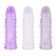 Capa peniana Texturizada transparente Capa Texturizada com Estimulador de Clitóris é feita de gel transparente com nódulos massageadores que proporcionam uma estimulação intensa à região clitoriana. Capa peniana Texturizada transparente