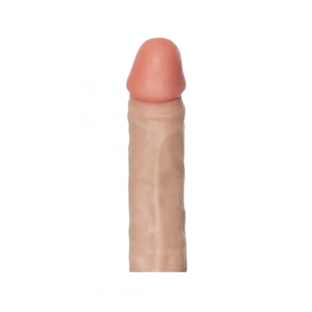 Capa peniana cor de pele 18cm A capa peniana com aparência realística proporciona uma uma sensação de maior volume para quem vai sentir a capa. Capa peniana cor de pele 18cm