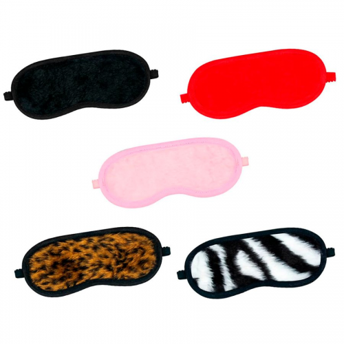 Venda para Olhos em Pelúcia – Conforto Aveludado, Cores Sortidas, Intensifique as Sensações