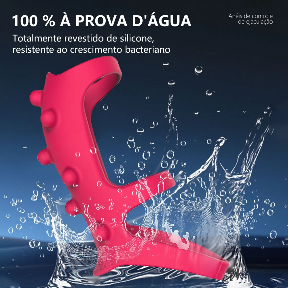 Anel Peniano Vibratório com App - Retardante para Casais