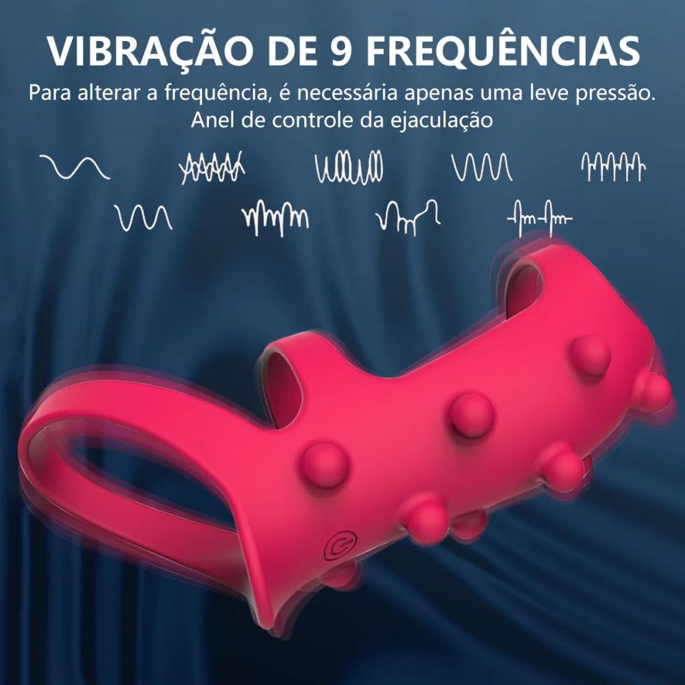 Anel Peniano Vibratório com App - Retardante para Casais