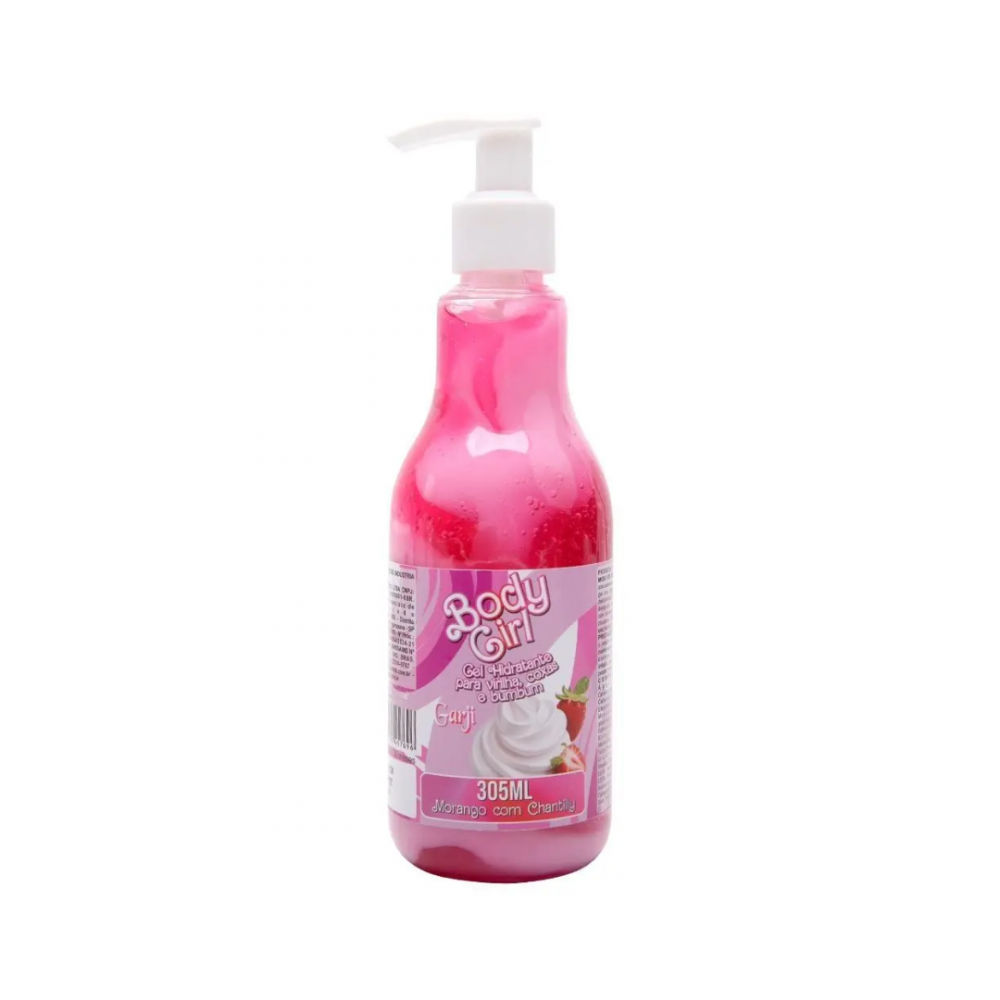 Body Girl hidratante para o corpo e virilha beijável sabor morango com chantilly 305ml Ele é um hidratante que deixa a pele macia, com um cheiro e sabor atrativo para seu amor te beijar. Body Girl hidratante para o corpo e virilha beijável sabor morango com chantilly 305ml