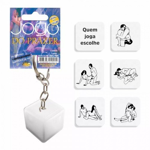 Dado Chaveiro Jogo do Prazer com Posições Sexuais - 2cm