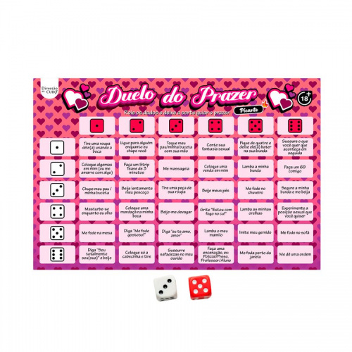 Jogo de Tabuleiro Duelo do Prazer - Versão Picante (Dados + Tabuleiro)
