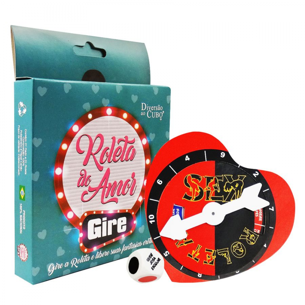 Roleta do Amor com Dado - Jogo Erótico para Casais Acenda a chama da paixão com a Roleta do Amor com Dado, um jogo erótico que promete reacender a conexão e apimentar a intimidade dos casais. Roleta do Amor com Dado - Jogo Erótico para Casais