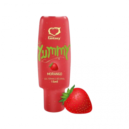 Yummy Gel Térmico Beijável Oral sabor Morango 15ml