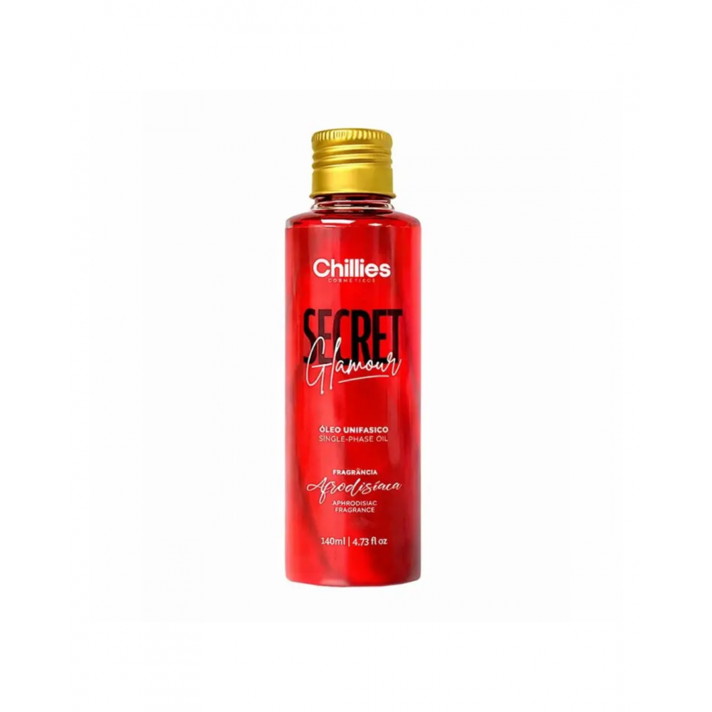 Óleo de Massagem Corporal Secret Glamour Afrodisíaco 140ml Sinta o toque aveludado e o calor suave deslizando pela sua pele, enquanto um aroma afrodisíaco e envolvente desperta imediatamente todos os seus sentidos. Óleo de Massagem Corporal Secret Glamour Afrodisíaco 140ml