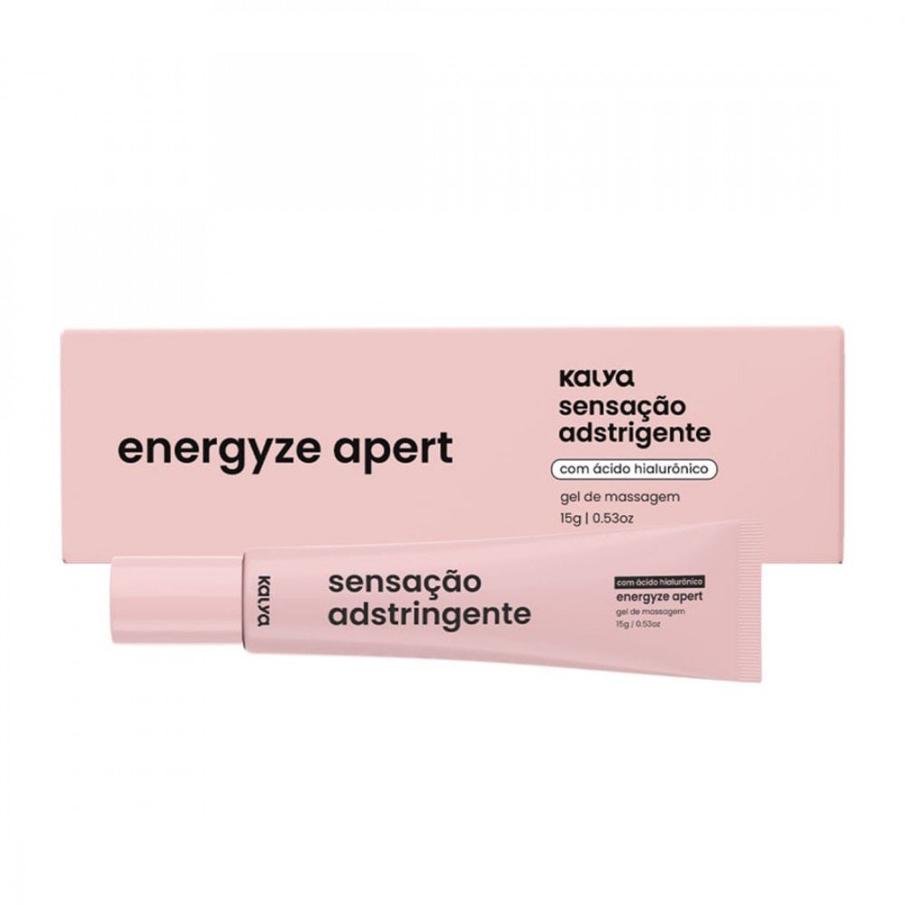 Energyze Apert Gel de Massagem com Sensação Adstringente com Ácido Hialurônico 15g Kalya Experimente a sensação de virgindade com o Energyze Apert. Energyze Apert Gel de Massagem com Sensação Adstringente com Ácido Hialurônico 15g Kalya