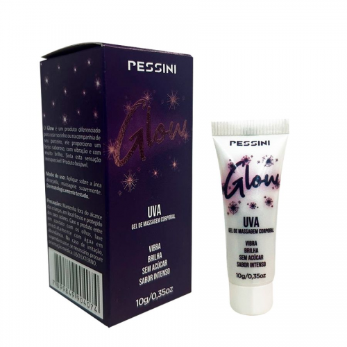 Gel Comestível com Vibração e Brilho 10g - Glow da Pessini Gel Comestível com Vibração e Brilho 10g - Glow da Pessini