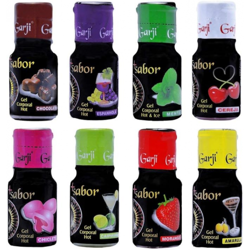 Gel Corporal Hot +Sabor Garji - Óleo de Massagem Beijável e com Aquecimento