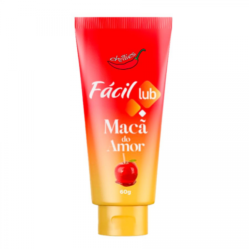 Gel Lubrificante Beijável Maçã do Amor 60g - Fácil Lub Chillies