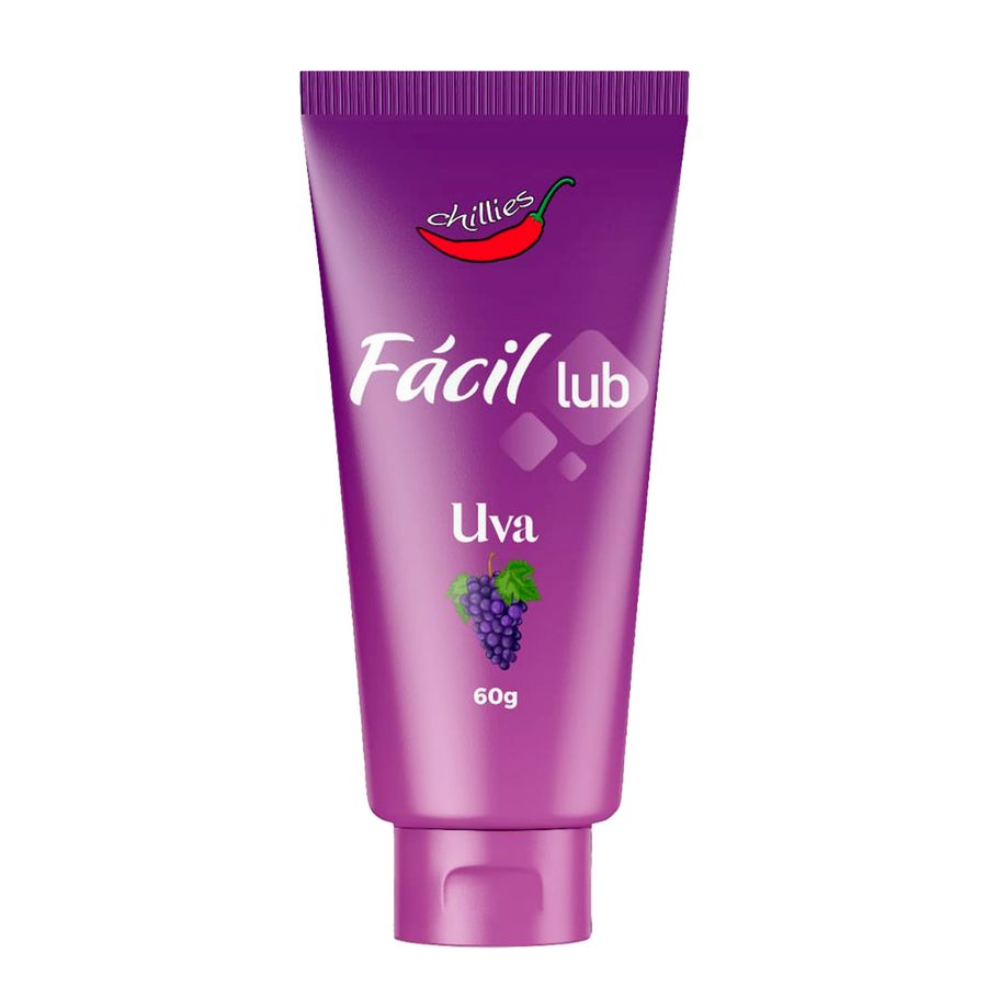 Gel Lubrificante Beijável Uva 60g - Fácil Lub Chillies Traga o sabor do romance e das noites apaixonadas para a sua intimidade com o Gel Lubrificante Beijável Fácil Lub da Chillies. Gel Lubrificante Beijável Uva 60g - Fácil Lub Chillies