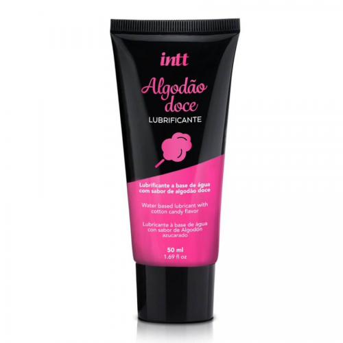 Lubrificante Beijável Intt Algodão Doce 50ml - À Base de Água com Sabor