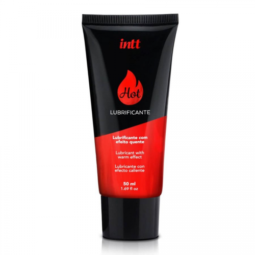 Lubrificante Beijável Intt Hot Morango 50ml - À Base de Água com Efeito Quente
