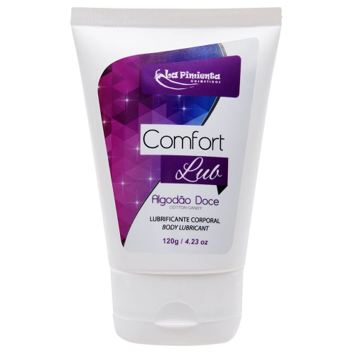 Lubrificante Comfort Lub Beijável Sabor Algodão Doce - Gel 120g