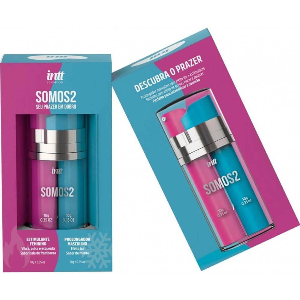Somos2 - Excitante Feminino e Prolongador Masculino 20g Descubra o SOMOS2 da Intt, um cosmético íntimo revolucionário que promete transformar a dinâmica sexual dos casais de forma inovadora e inclusiva. Somos2 - Excitante Feminino e Prolongador Masculino 20g