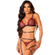Conjunto Amor Safado - Lingerie Sensual com Abertura e Tule Bordado