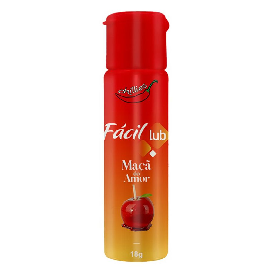 Lubrificante Lub Fácil Sabor Maçã do Amor 18g - Para Sexo Oral e Preliminares