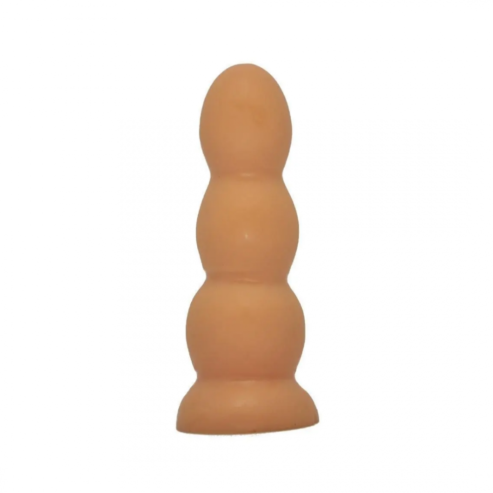 Plug anal escalonado maciço cor pele Plug anal que proporciona uma experiência autêntica e ainda mais ousada, por conta da sua anatomia. Plug anal escalonado maciço cor pele