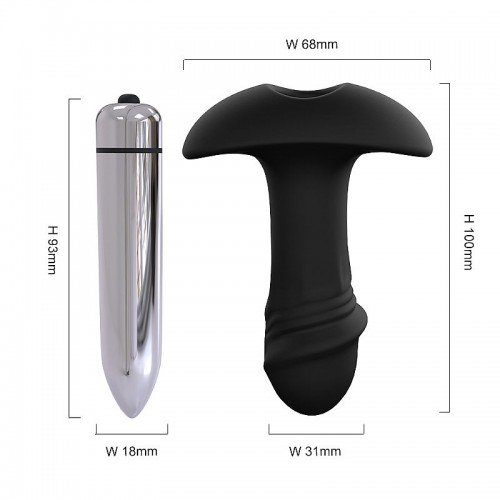 Plug Anal StarArrow S-Hande – Silicone Soft Touch, Bullet Vibrador Removível, 10 cm