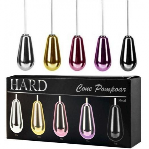 Kit 5 Pesos Cones Pompoarismo Metal HARD - 20g a 70g