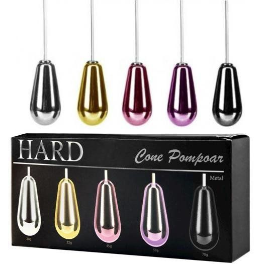 Kit 5 Pesos Cones Pompoarismo Metal HARD - 20g a 70g Transforme sua saúde íntima e intensifique o prazer com o Kit 5 Pesos Cones Para Pompoar Metal HARD, um conjunto de cones metálicos desenvolvido para a prática de pompoarismo. Kit 5 Pesos Cones Pompoarismo Metal HARD - 20g a 70g