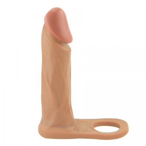 Anel Companheiro com Prótese – 15 cm × 3 cm, Polivinílico Atóxico para Dupla Penetração