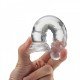 Dildo realístico transparente - 14,8cm x 3,0cm O Dildo realístico transparente é uma prótese em forma de pênis, confeccionada em silicone com glande definida e textura de veias, ideal para penetrações em ângulo reto. Dildo realístico transparente - 14,8cm x 3,0cm