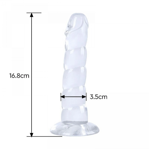 Prótese Realística com Ventosa e Textura de Gomos 16,8 cm de comprimento e 3,5 cm de diâmetro