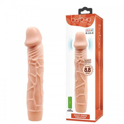 Prótese Realística  com Vibrador 22,5 cm de comprimento e 4,5 cm de diâmetro - Glande e Veias Prótese Realística  com Vibrador 22,5 cm de comprimento e 4,5 cm de diâmetro - Glande e Veias