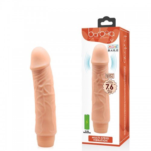 Prótese  com Vibrador Realística 19,5 cm de comprimento e 4,0 cm de diâmetro - Vibração Multivelocidade Prótese  com Vibrador Realística 19,5 cm de comprimento e 4,0 cm de diâmetro - Vibração Multivelocidade