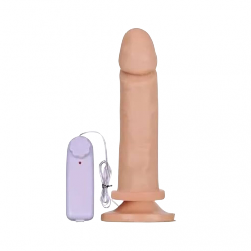 Prótese realística 15cm x 4cm com ventosa e vibração confortável