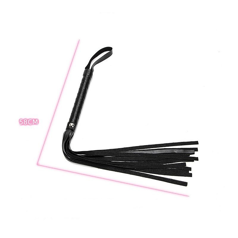 Kit BDSM Sado Completo 8 Peças - Coleira, Algemas, Corda e Chicote