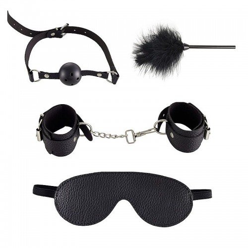 Kit Sado BDSM 4 Peças com Algema e Venda para Iniciantes Kit Sado BDSM 4 Peças com Algema e Venda para Iniciantes