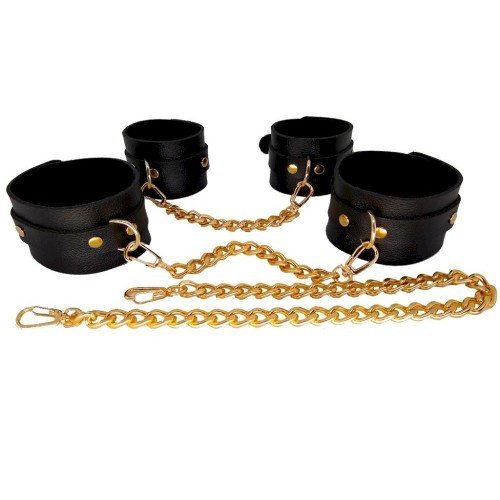 Conjunto de Bracelete e Tornozeleira com Corrente Dourada - Luxo e Elegância