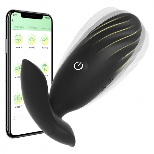 Plug Anal Vibratório App 9cm x 3,7cm - Controle Remoto