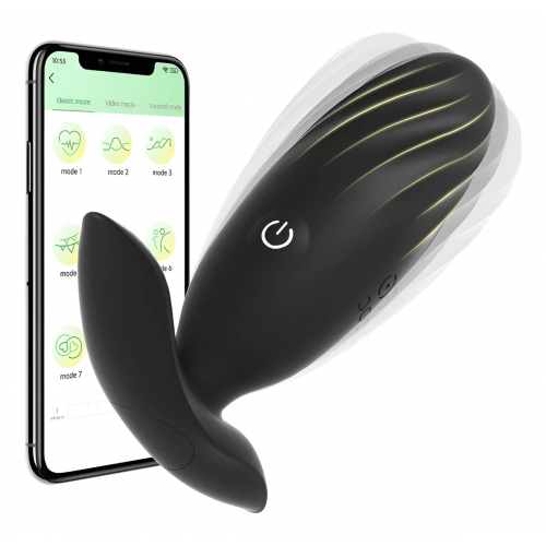 Plug Anal Vibratório App 9cm x 3,7cm - Controle Remoto