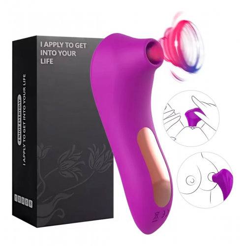 Sugador e Vibrador Ponto G Recarregável - 10 Modos de Prazer