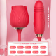 Vibrador e Sugador Flower Rosa 37,5cm - 9 Modos Pulsação e Vai-e-Vem - Recarregável