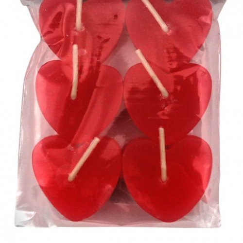 Kit 6 Velas Coração – Decoração Romântica com Aroma Suave e Toque Mágico